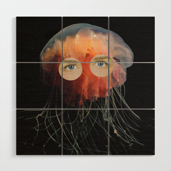 A (very) Jelly Fish Wood Wall Art Gallery Image 1