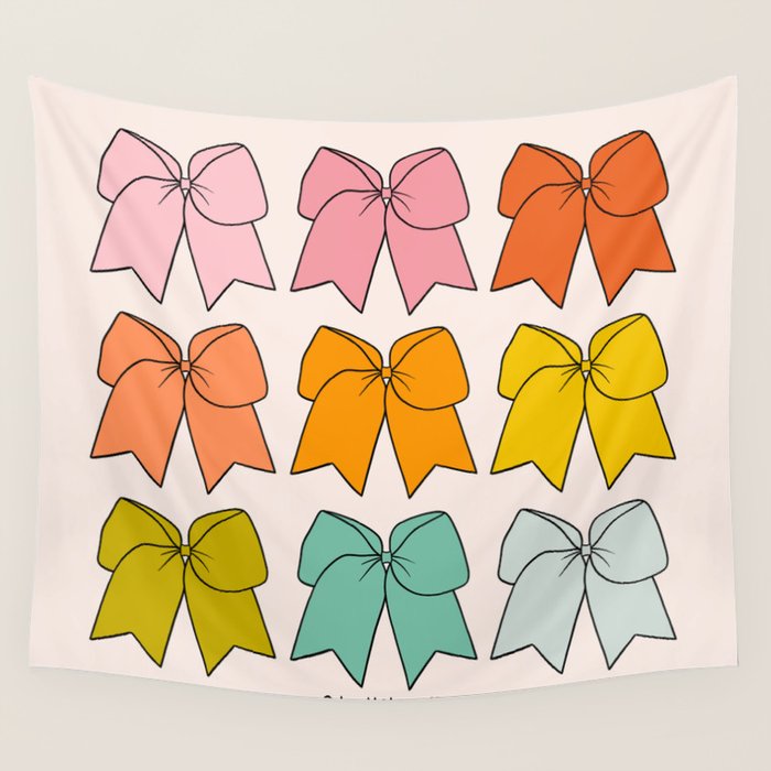 Rainbow Bows Wall Tapestry Gallery Image 4