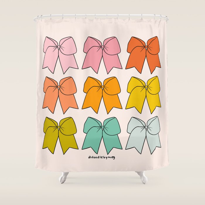 Rainbow Bows Shower Curtain Gallery Image 1