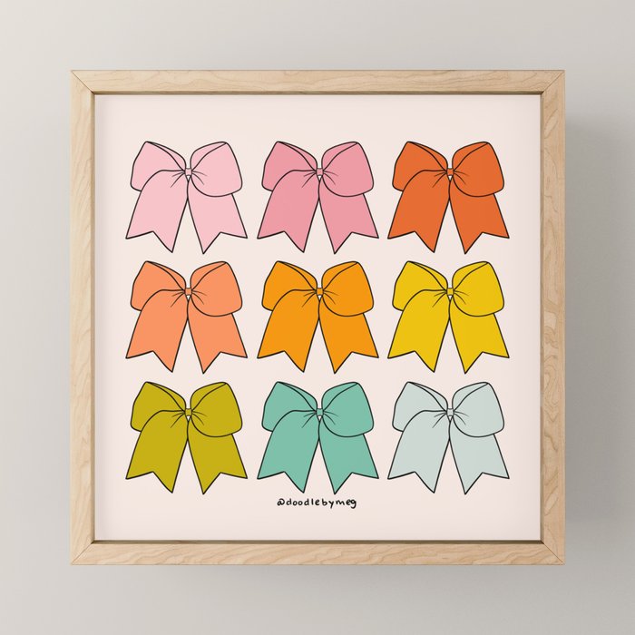 Rainbow Bows Mini Art Print Gallery Image 1