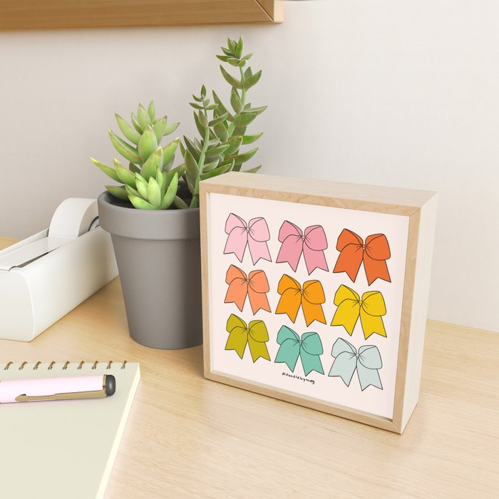 Rainbow Bows Mini Art Print Gallery Image 2