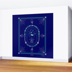 She Believed - Navy & Turquoise Palette Wall Mural Gallery Image 2