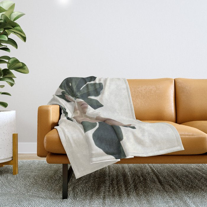 natural beauty-collage Throw Blanket Gallery Image 1