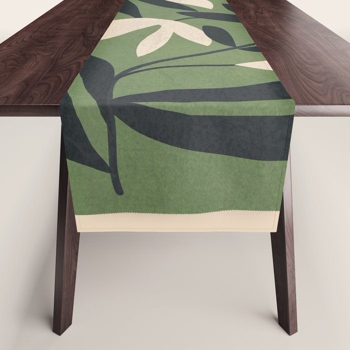 Minimal Abstract Plant Growth Table Runner Gallery Image 1