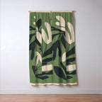 Minimal Abstract Plant Growth Window Curtain Gallery Image 3