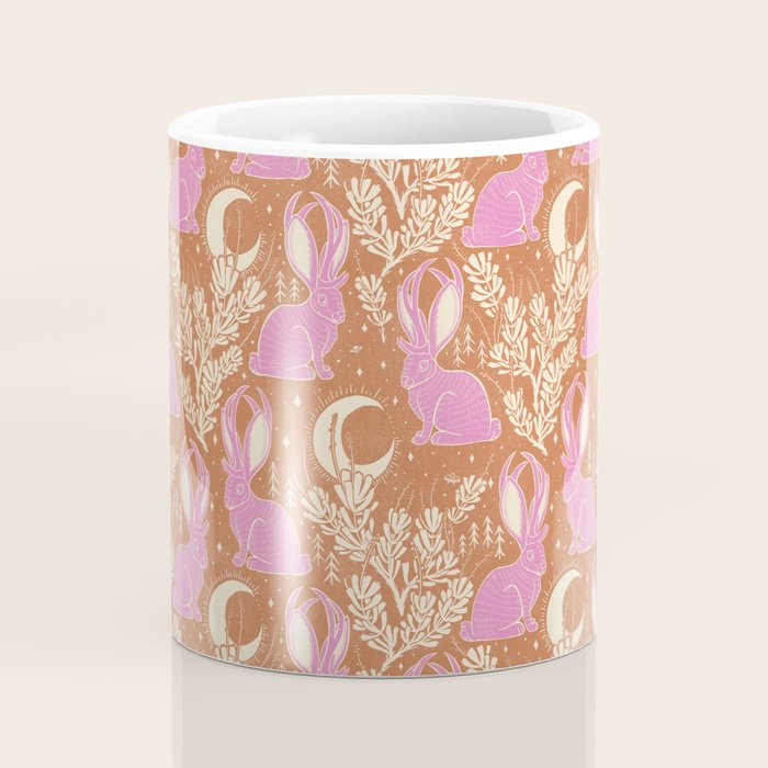 Jackalope - caramel and primrose  Coffee Mug Gallery Image 4