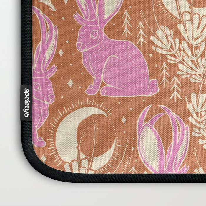 Jackalope - caramel and primrose  Laptop Sleeve Gallery Image 3