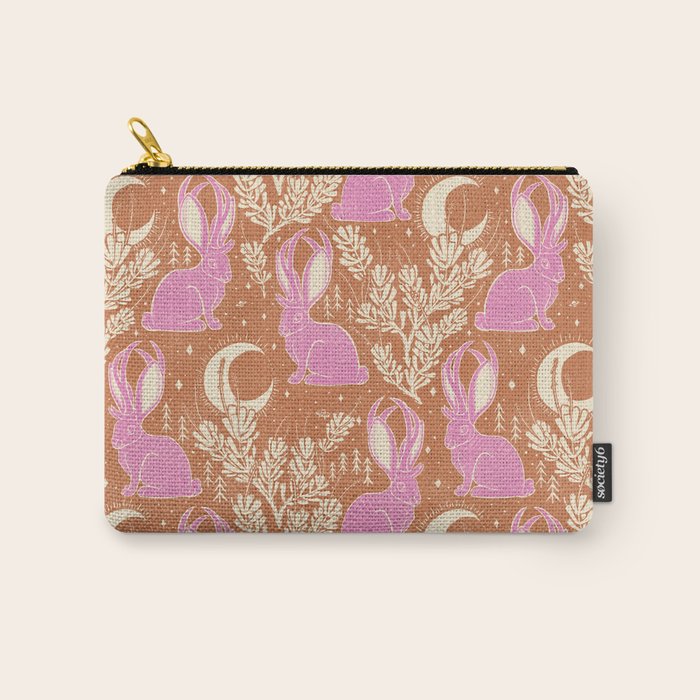 Jackalope - caramel and primrose  Carry All Pouch Gallery Image 1