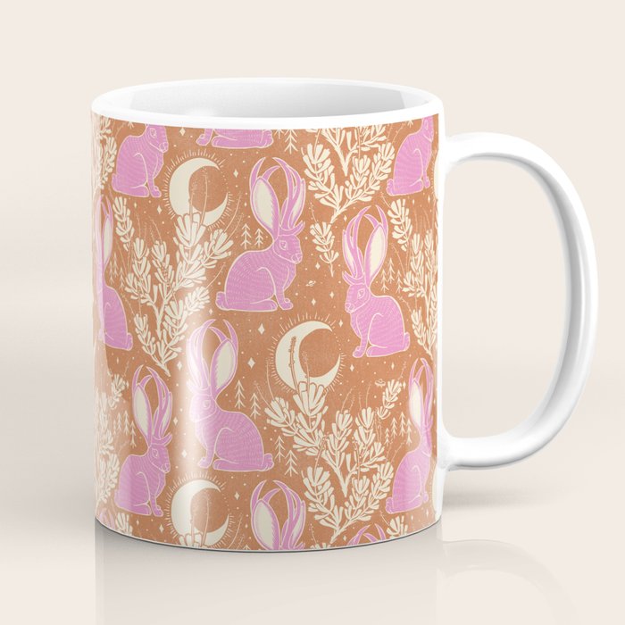 Jackalope - caramel and primrose  Coffee Mug Gallery Image 1