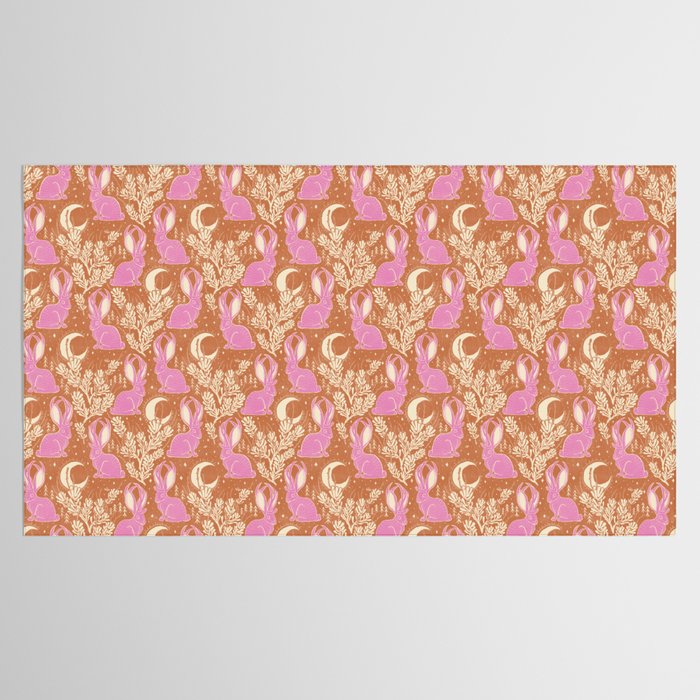 Jackalope - caramel and primrose  Tablecloth Gallery Image 2