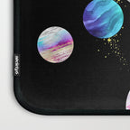 Outer Space: Planets, Galaxies, and Stars (watercolor and gold) Pattern Laptop Sleeve Gallery Image 3