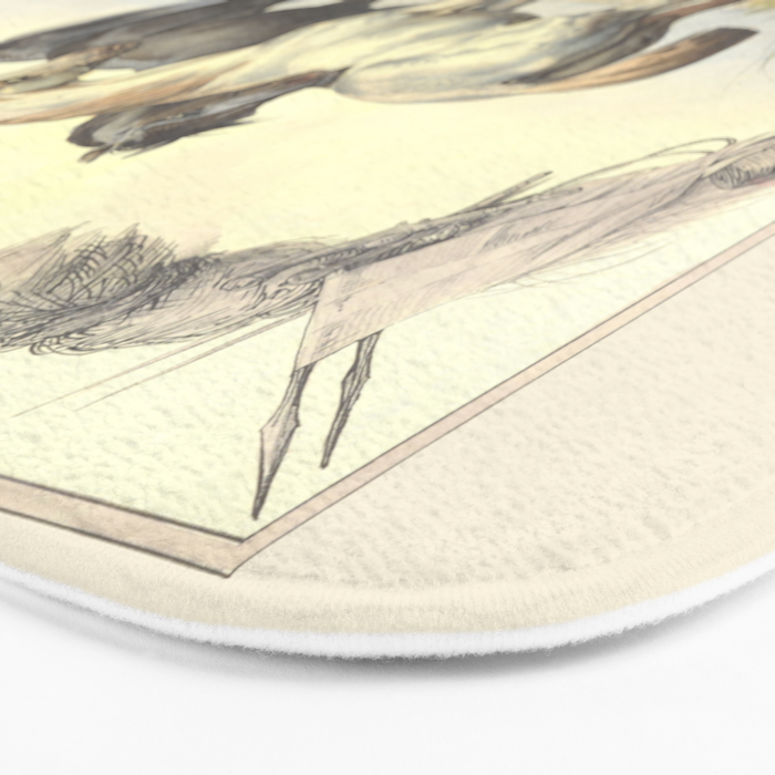 Arabian Horses - Equine Theme Vintage Illustration Bath Mat Gallery Image 3