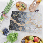 Soft Blue Gradient Cubes Cutting Board Gallery Image 2