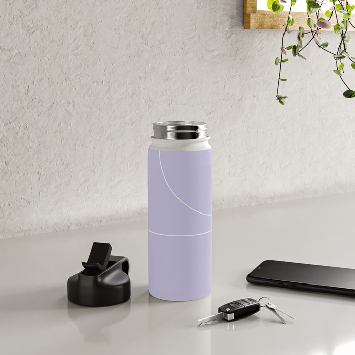 Modern Minimal Line Abstract V Water Bottle Gallery Image 4