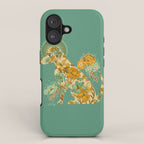 Porcelain Floral Dog - Mint & Ochre iPhone Case Gallery Image 1