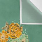 Porcelain Floral Dog - Mint & Ochre Wall Tapestry Gallery Image 3