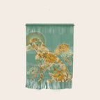 Porcelain Floral Dog - Mint & Ochre Wall Hanging Gallery Image 1