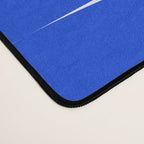 Blue Flux Bold Minimal Midcentury Modern Check Grid Pattern Royal Blue and White Desk Mat Gallery Image 4