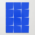 Blue Flux Bold Minimal Midcentury Modern Check Grid Pattern Royal Blue and White Notebook Gallery Image 4