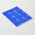 Blue Flux Bold Minimal Midcentury Modern Check Grid Pattern Royal Blue and White Notebook Gallery Image 2