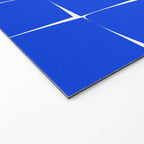 Blue Flux Bold Minimal Midcentury Modern Check Grid Pattern Royal Blue and White Welcome Mat Gallery Image 2