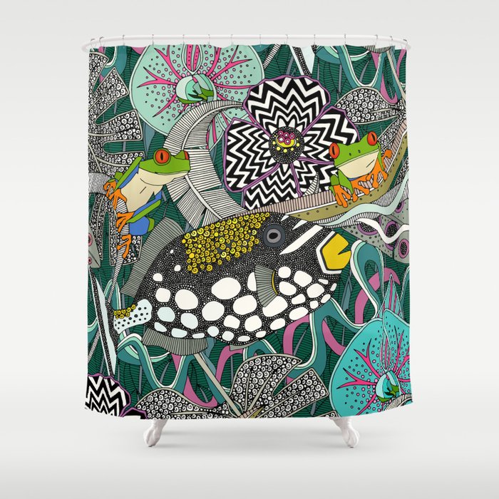 ASHA green Shower Curtain Gallery Image 1