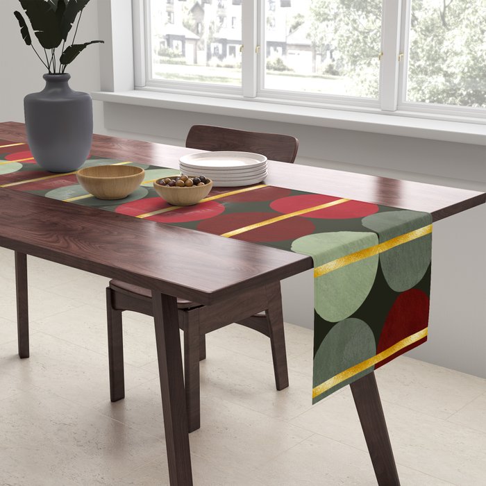 Midcentury Modern Christmas Pattern Table Runner Gallery Image 2