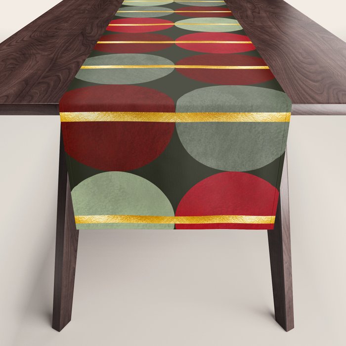 Midcentury Modern Christmas Pattern Table Runner Gallery Image 1