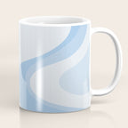 Retro Swirls Powder Blue Abstract Pattern Coffee Mug Gallery Image 1