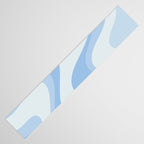 Retro Swirls Powder Blue Abstract Pattern Table Runner Gallery Image 3