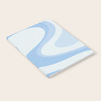 Retro Swirls Powder Blue Abstract Pattern Notebook Gallery Image 2