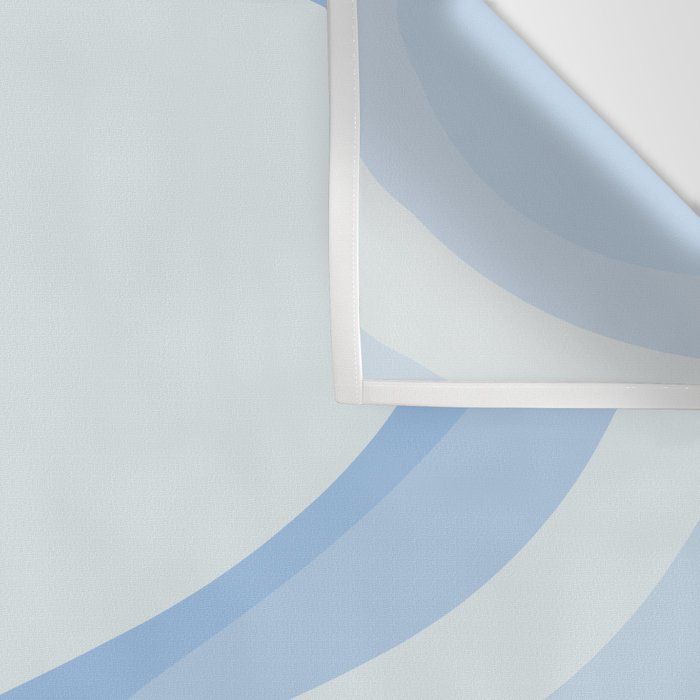 Retro Swirls Powder Blue Abstract Pattern Wall Tapestry Gallery Image 3