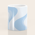 Retro Swirls Powder Blue Abstract Pattern Coffee Mug Gallery Image 4