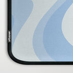 Retro Swirls Powder Blue Abstract Pattern Laptop Sleeve Gallery Image 3