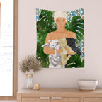 Morocco Vacay #illustration #painting Wall Tapestry Gallery Image 2