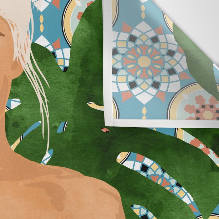 Morocco Vacay #illustration #painting Wall Tapestry Gallery Image 3