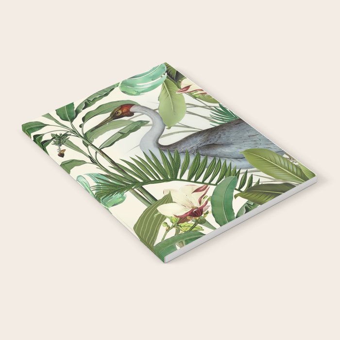 Tropical Heron Bird Rainforest Illustration Notebook Gallery Image 2