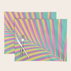 Pink Tropical Palm Leaf Placemat Gallery Image 1