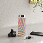 Pink Tropical Palm Leaf Water Bottle Gallery Image 4
