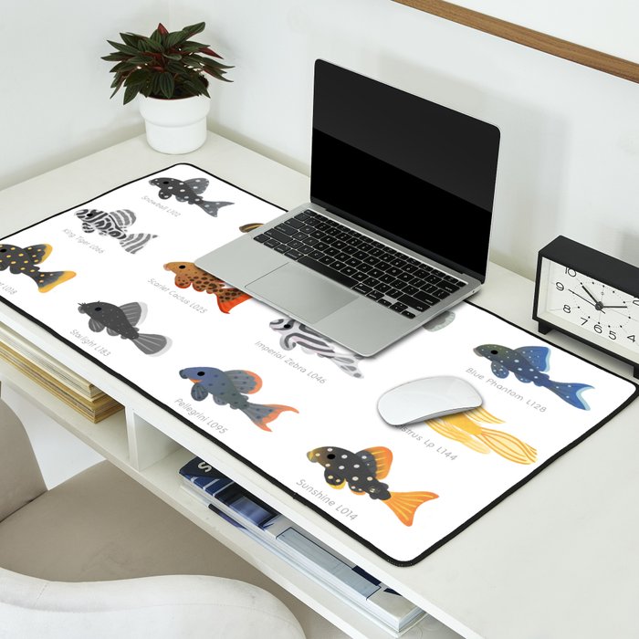 Pleco! - white Desk Mat Gallery Image 2
