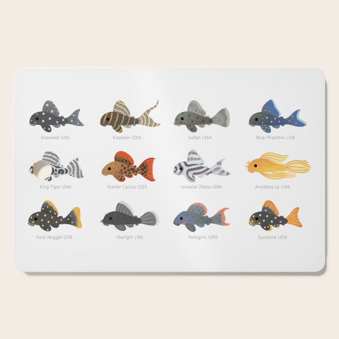 Pleco! - white Cutting Board Gallery Image 1