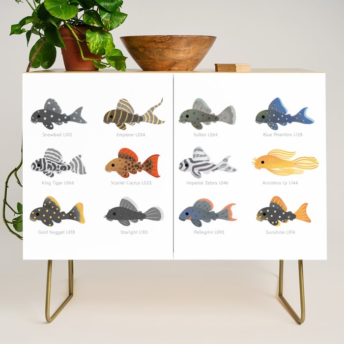 Pleco! - white Credenza Gallery Image 1