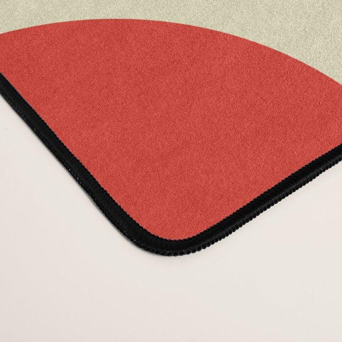 Retro Vintage Geometric Design 662 Red Orange Yellow and Beige Desk Mat Gallery Image 4