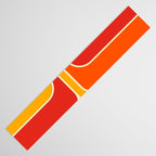 Retro Vintage Geometric Design 662 Red Orange Yellow and Beige Table Runner Gallery Image 3