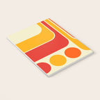 Retro Vintage Geometric Design 662 Red Orange Yellow and Beige Notebook Gallery Image 3