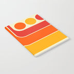Retro Vintage Geometric Design 662 Red Orange Yellow and Beige Notebook Gallery Image 2