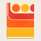 Retro Vintage Geometric Design 662 Red Orange Yellow and Beige Notebook Gallery Image 4