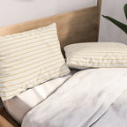 Minimal Arch XXXVI Creme and Orange Modern Geometric Lines Pillow Sham Gallery Image 2