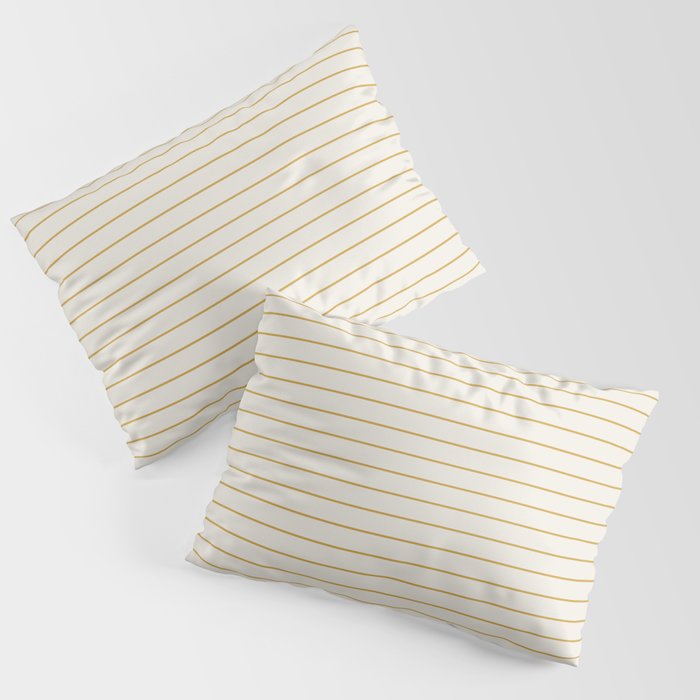 Minimal Arch XXXVI Creme and Orange Modern Geometric Lines Pillow Sham Gallery Image 1