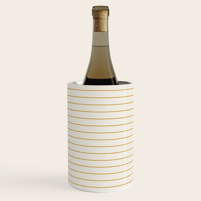 Minimal Arch XXXVI Creme and Orange Modern Geometric Lines Wine Chiller Gallery Image 2